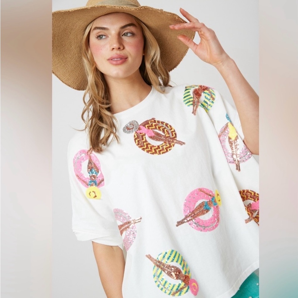 fantastic fawn new oversize pool swim small shirt